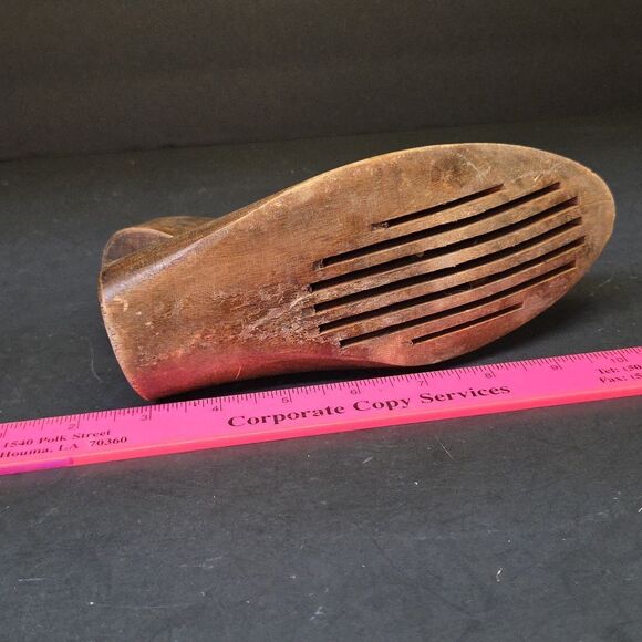 Lloyd & Haig Cobbler Shoe Form Mold 8 2 w/ Rare Knob Sizer Expander Vintage Wood - Picture 8 of 8